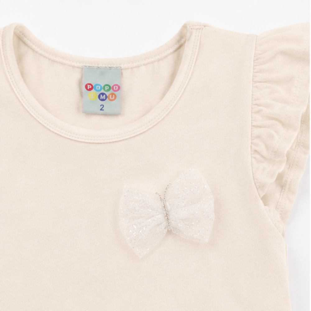 Vestido Infantil Feminino Have Fun Butterfly Cotton e Tule Brilho