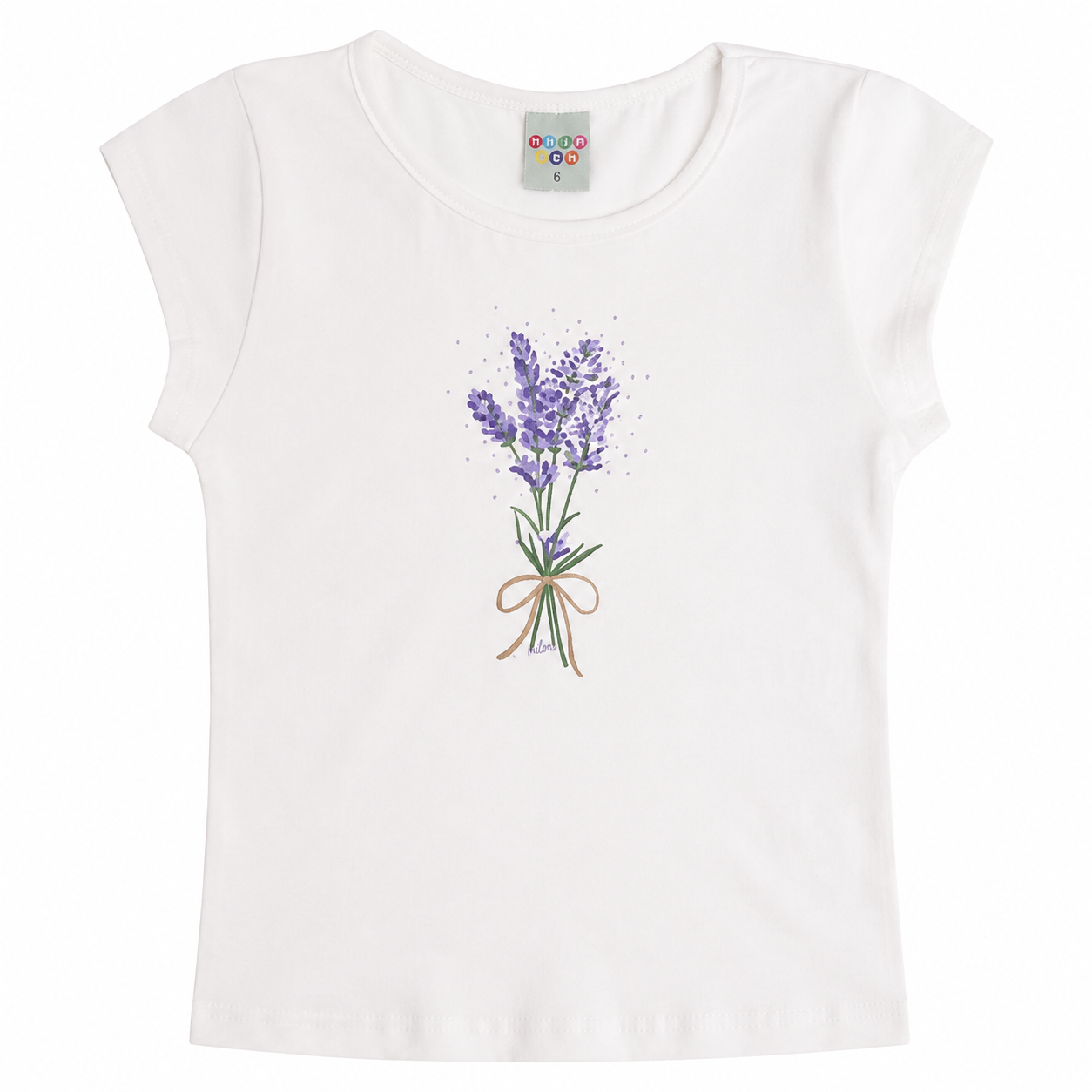 Conjunto Infantil Feminino Have Fun Lavanda Meia Malha e Short Saia em Laise