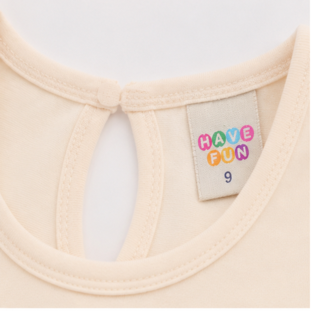 Conjunto Infantil Feminino Have Fun Tulipas Meia Malha e Moletim