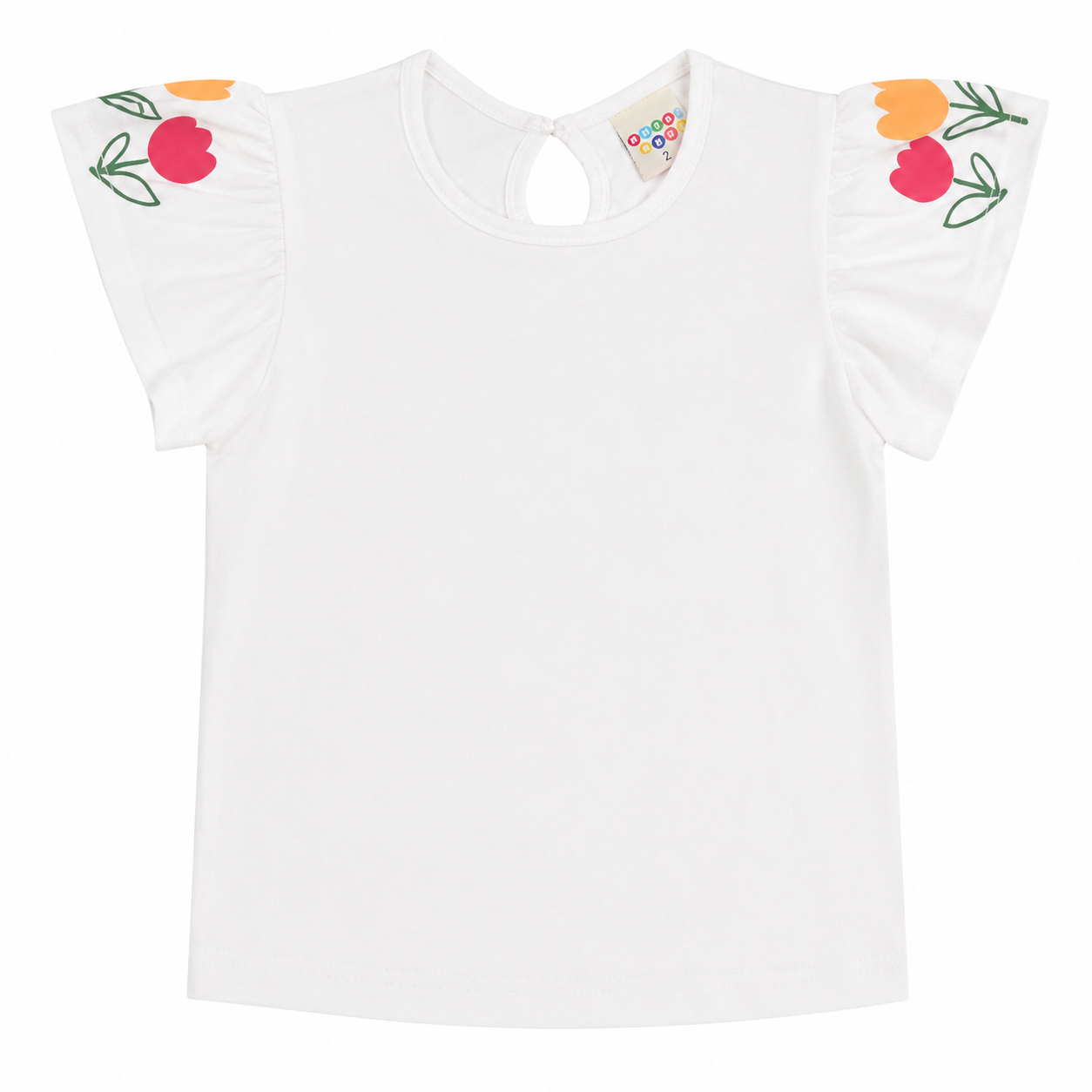 Conjunto Infantil Feminino Have Fun Tulipas Meia Malha e Moletim