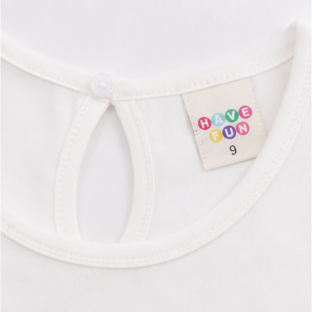 Conjunto Infantil Feminino Have Fun Tulipas Meia Malha e Moletim