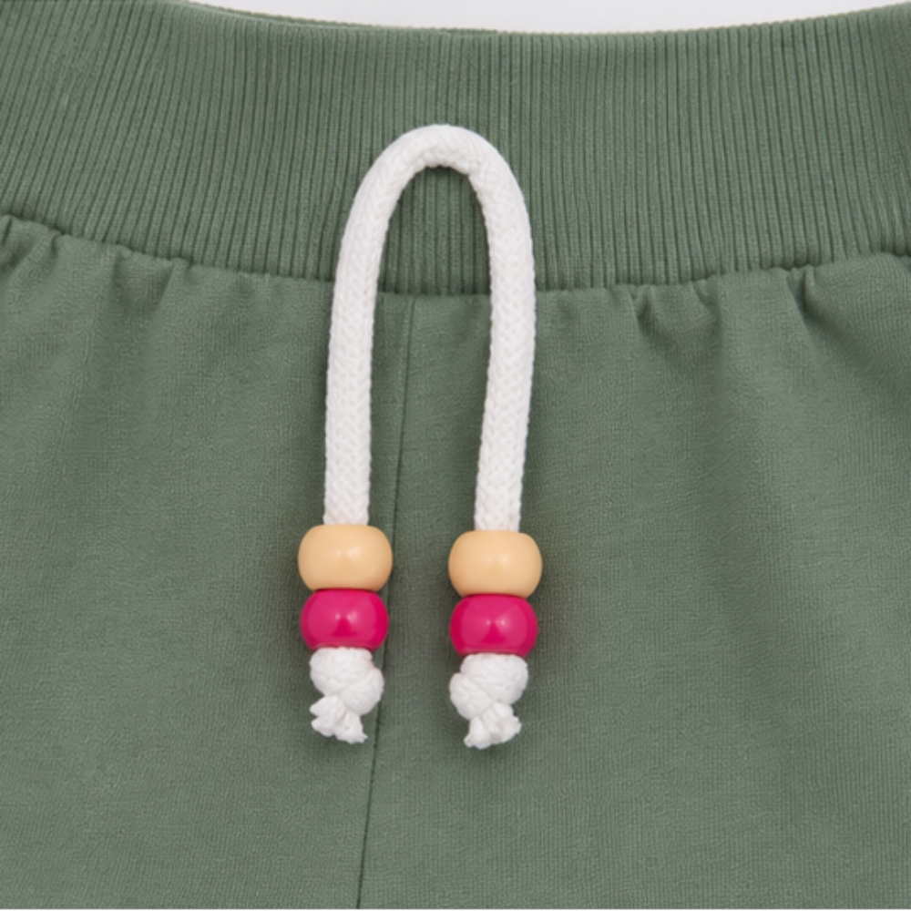 Conjunto Infantil Feminino Have Fun Tulipas Meia Malha e Moletim