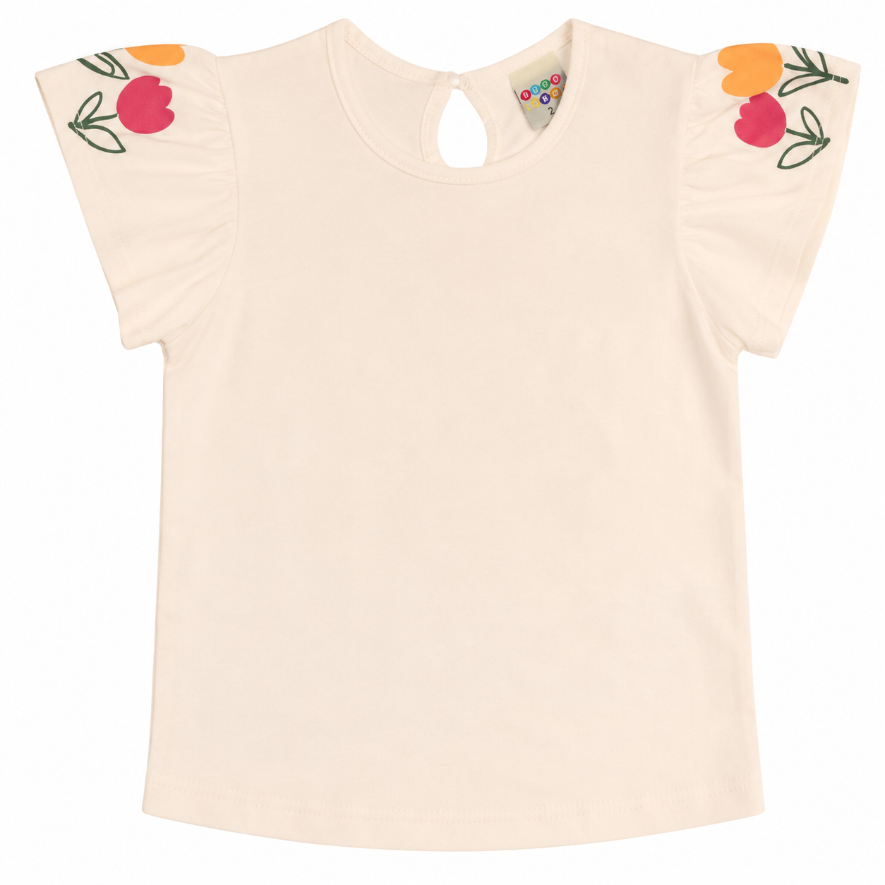 Conjunto Infantil Feminino Have Fun Tulipas Meia Malha e Moletim