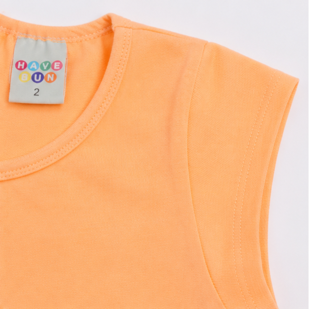 Conjunto Infantil Feminino Have Fun Cool Times Cotton e Short Saia em Malha Linho