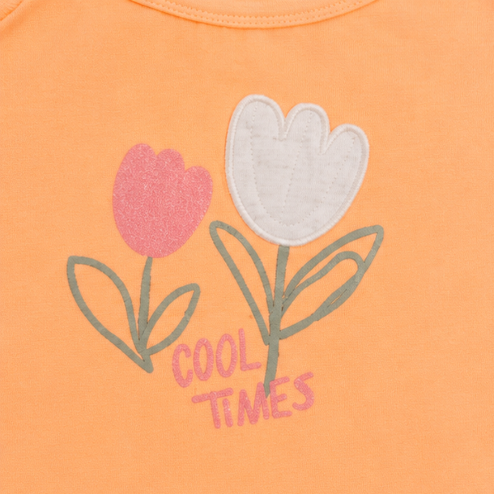 Conjunto Infantil Feminino Have Fun Cool Times Cotton e Short Saia em Malha Linho