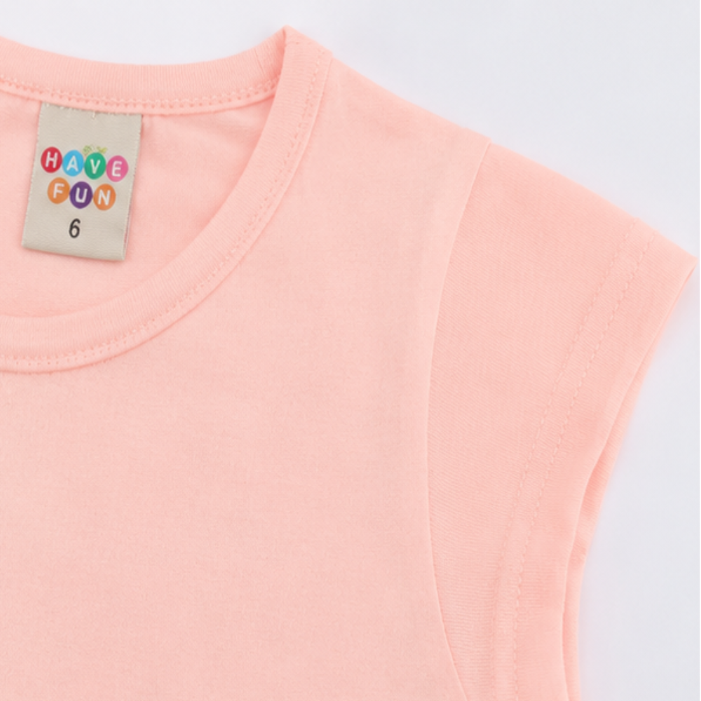 Conjunto Infantil Feminino Have Fun Happy Days Meia Malha e Linhão Eco