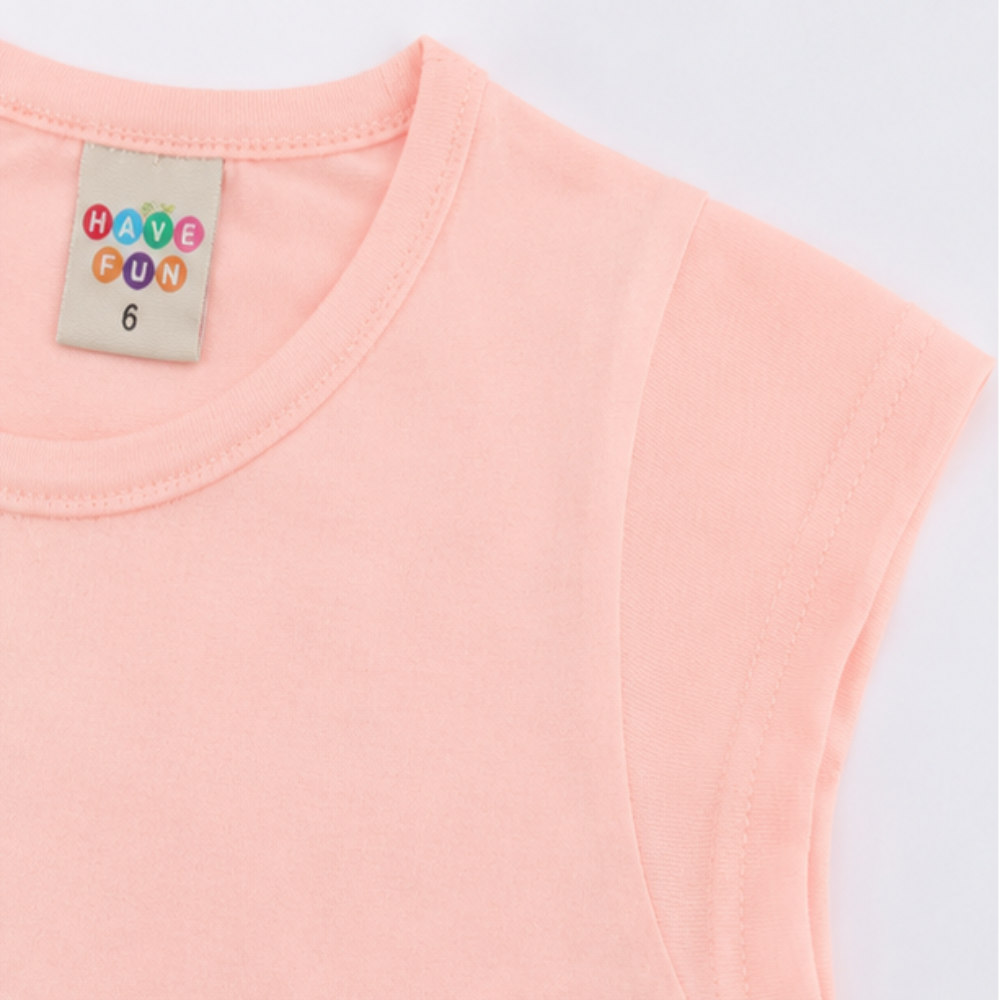 Conjunto Infantil Feminino Have Fun Happy Days Meia Malha e Linhão Eco