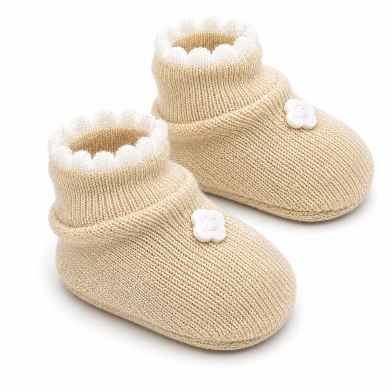 Kit Bebê Tricot Touca Luva e Sapato 3 Peças