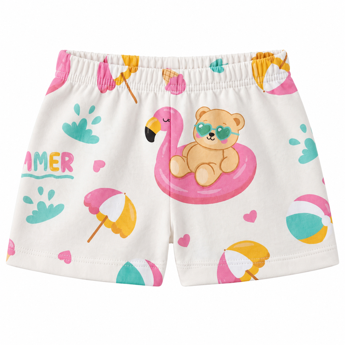 Conjunto Infantil Feminino Kyly Ursinho Summer Blusa e Short