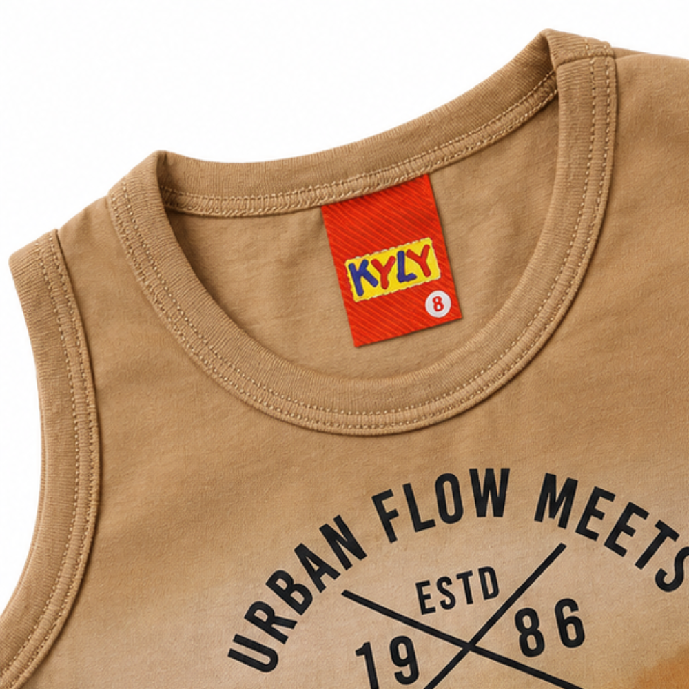 Regata Infantil Masculina Kyly Urban Flow Algodão Bebê