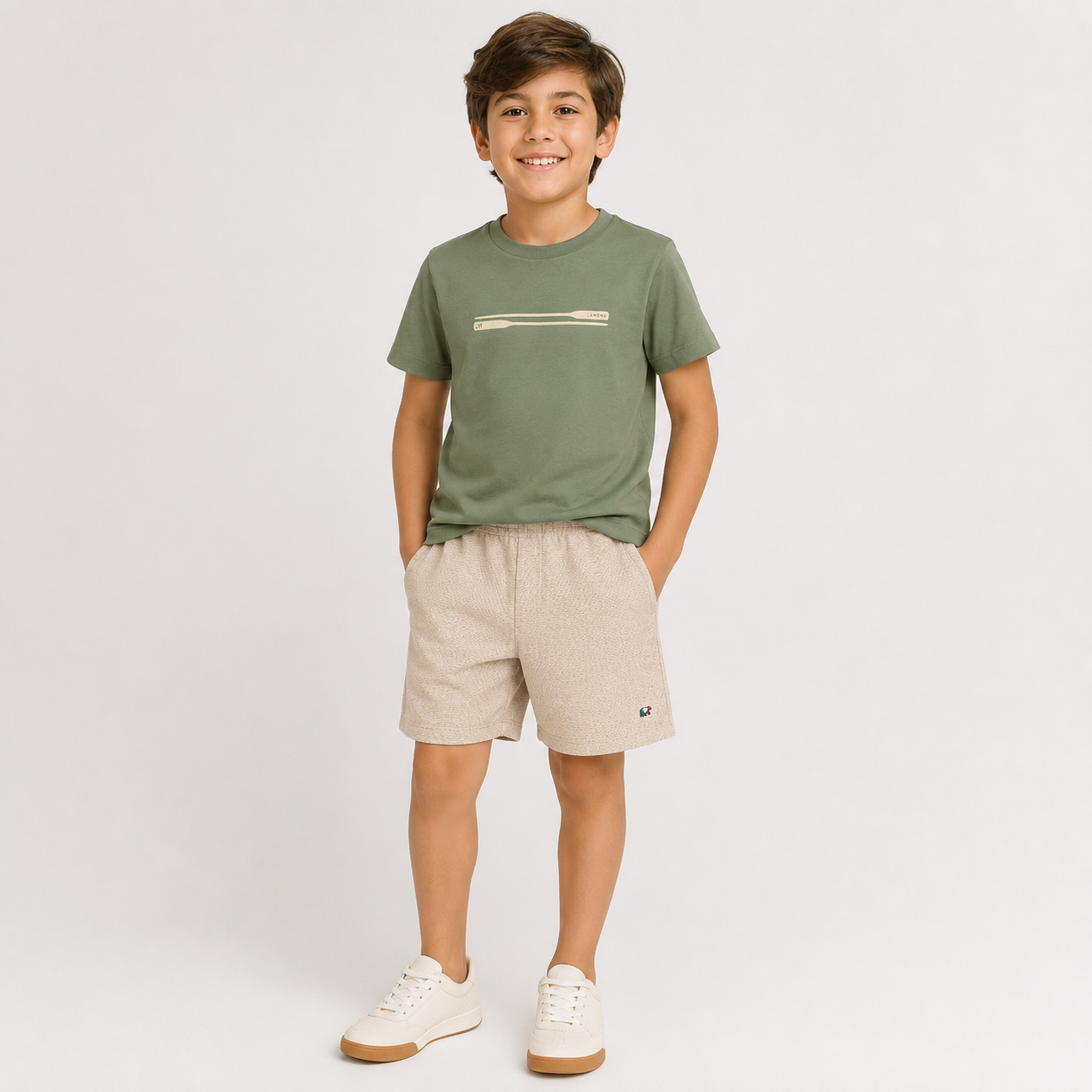 Conjunto Infantil Masculino Kamylus Lamon IT Camiseta e Bermuda Texturizada