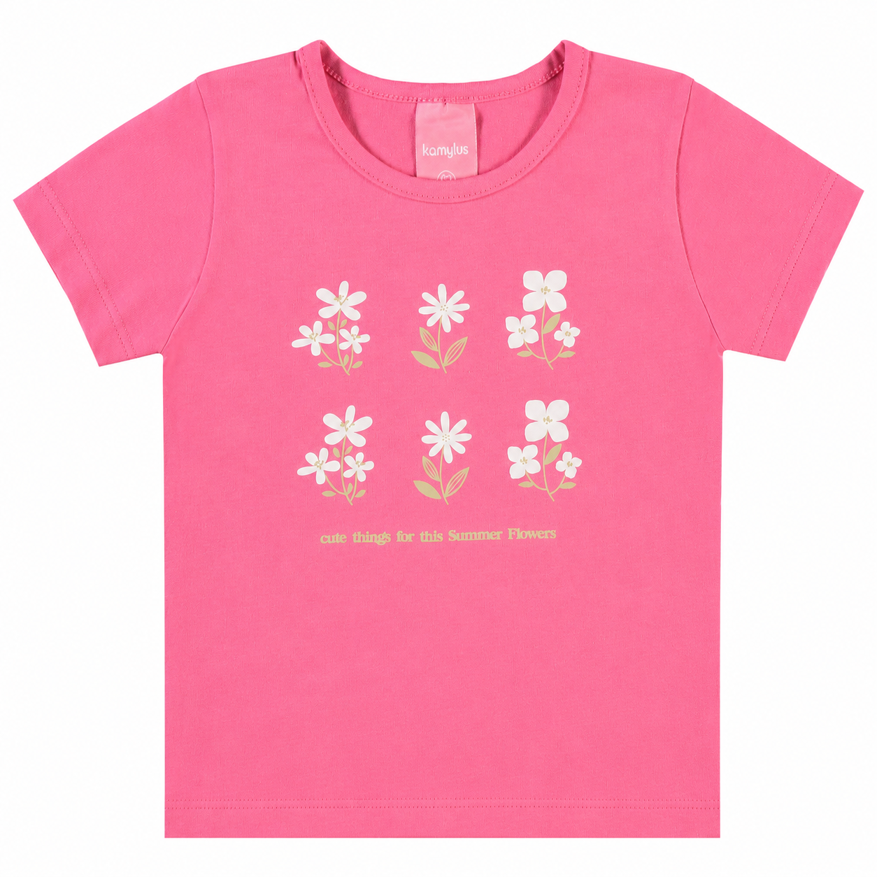 Conjunto Infantil Feminino Kamylus Summer Flowers com Short Saia