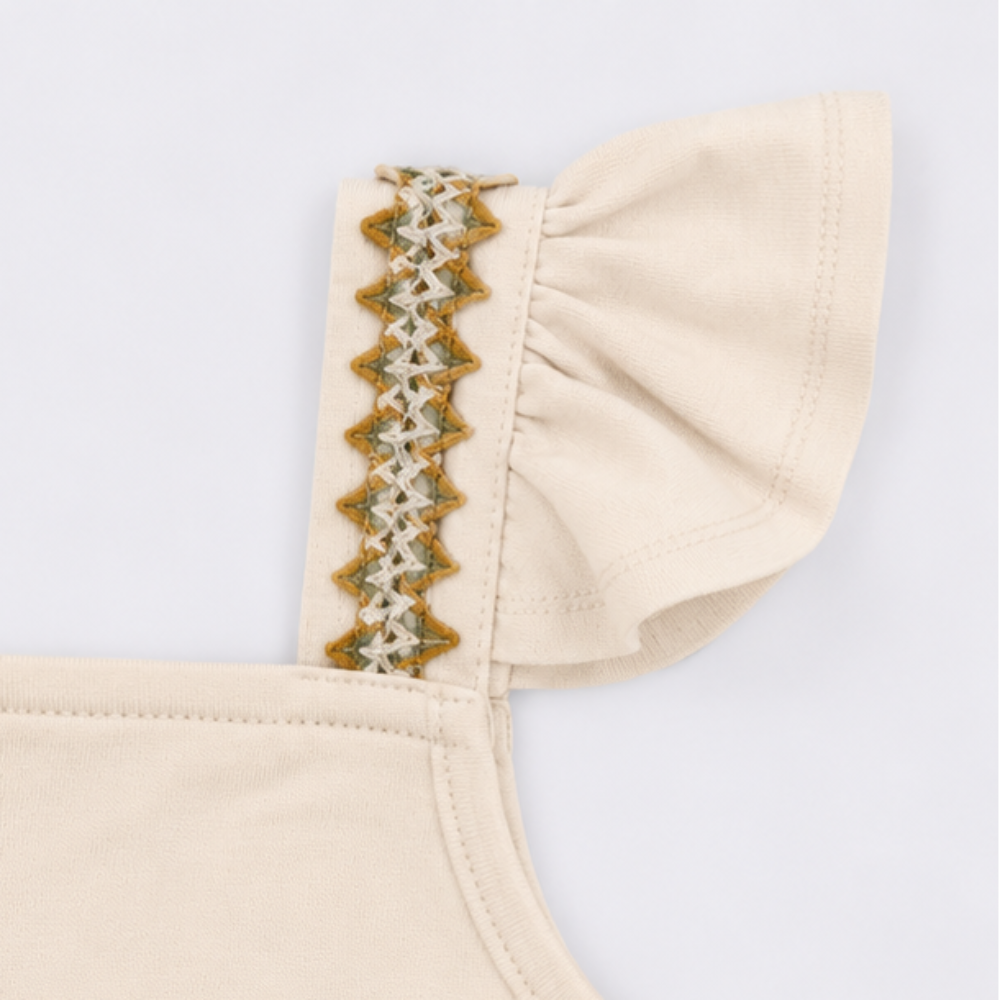 Vestido Infantil Milon em Camadas Estampa de Rosas
