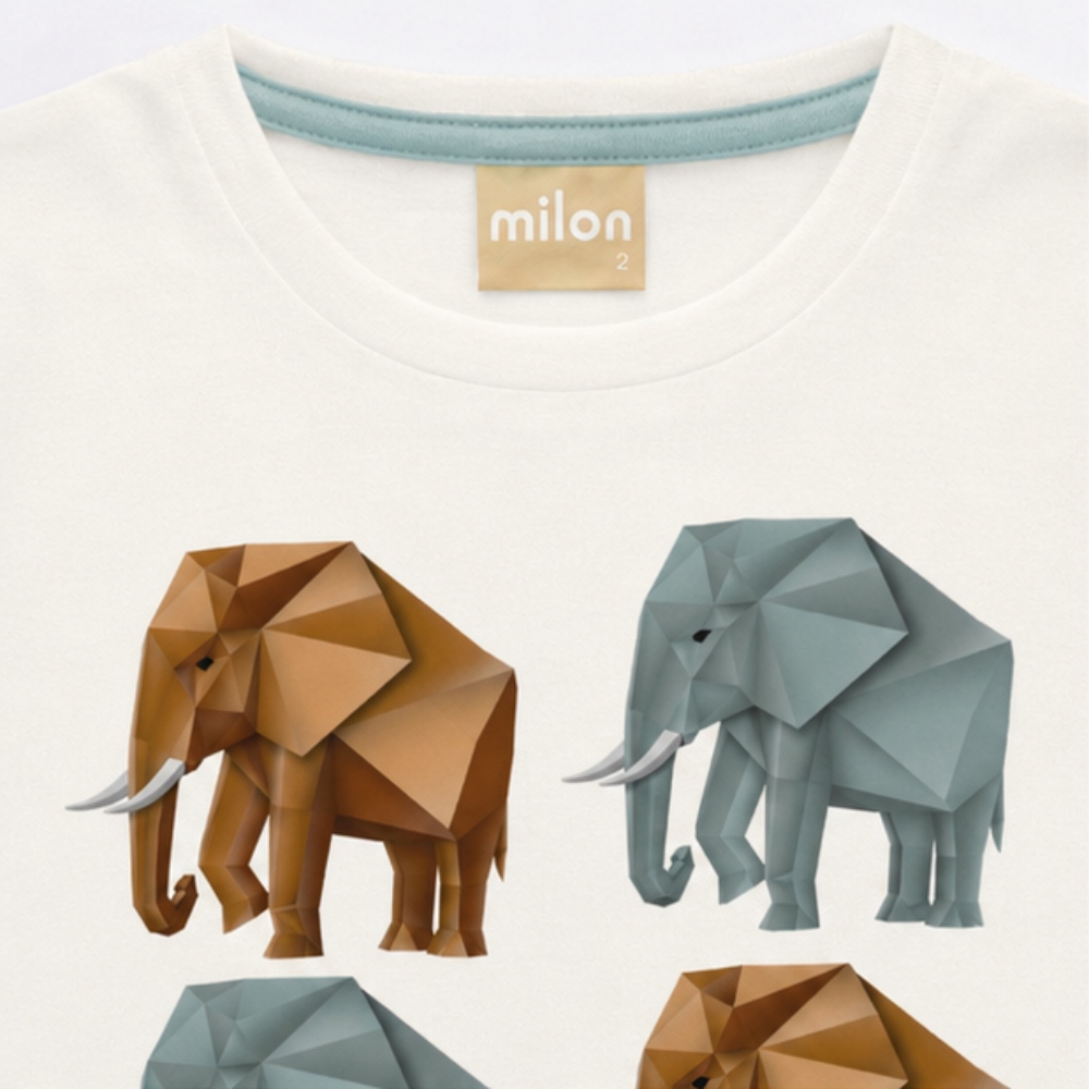 Conjunto Infantil Masculino Milon Elefantes Origami Big Adventures