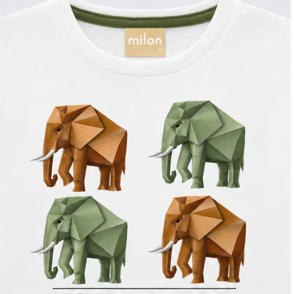 Conjunto Infantil Masculino Milon Elefantes Origami Big Adventures