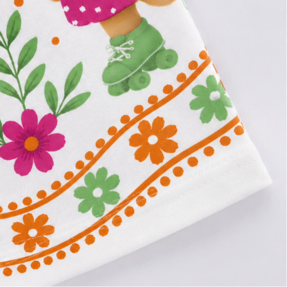 Vestido Infantil Kyly Cachorrinha de Patins Meia Malha