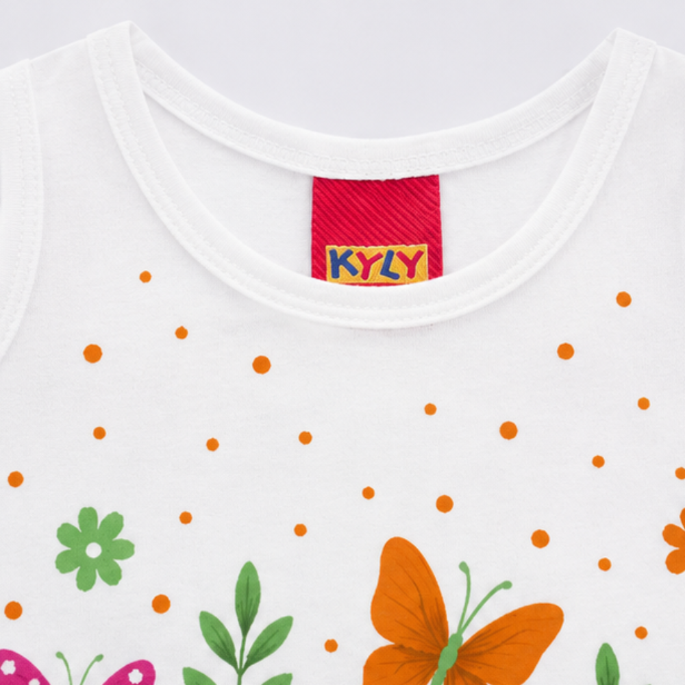 Vestido Infantil Kyly Cachorrinha de Patins Meia Malha