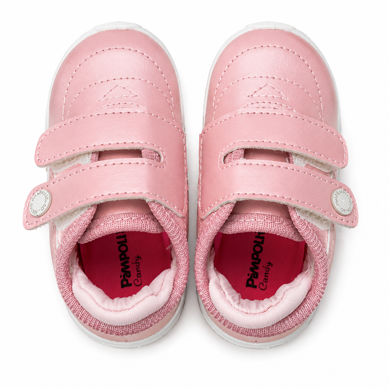 Tênis Infantil Menina Pimpolho Sport Jogging Rosê Metalizado com Velcro