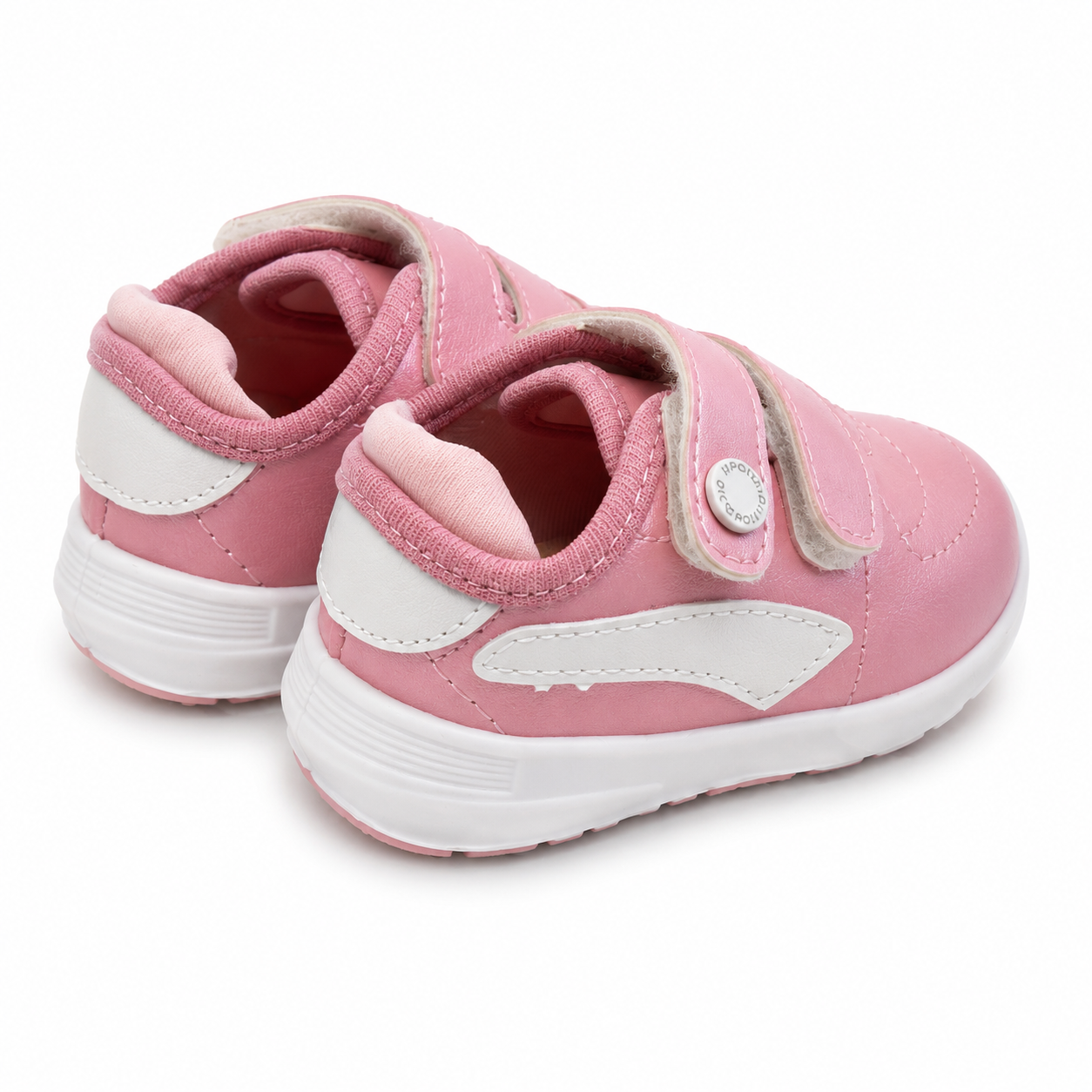 Tênis Infantil Menina Pimpolho Sport Jogging Rosê Metalizado com Velcro