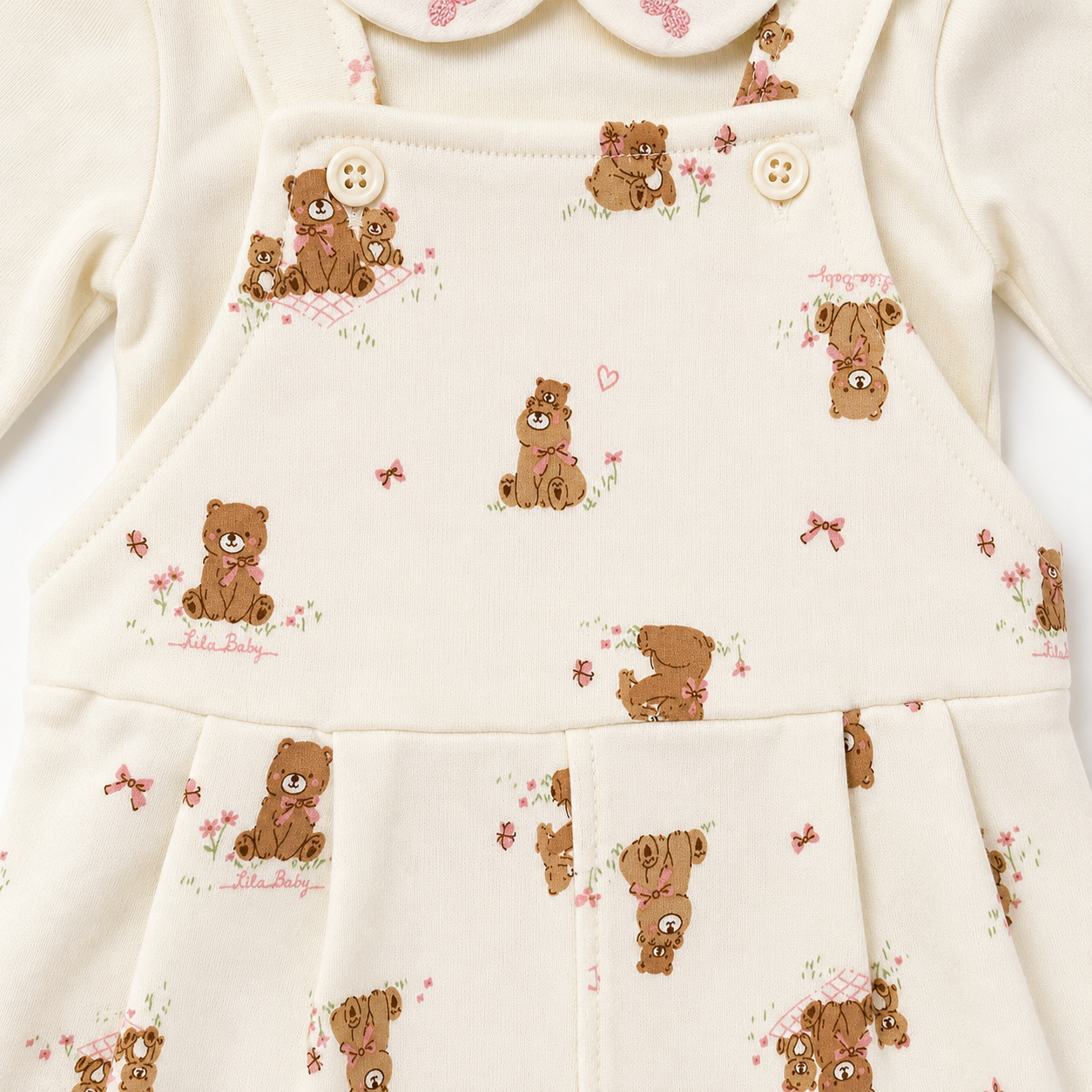 Conjunto Feminino Kiko Baby Body e Jardineira Ursinhas