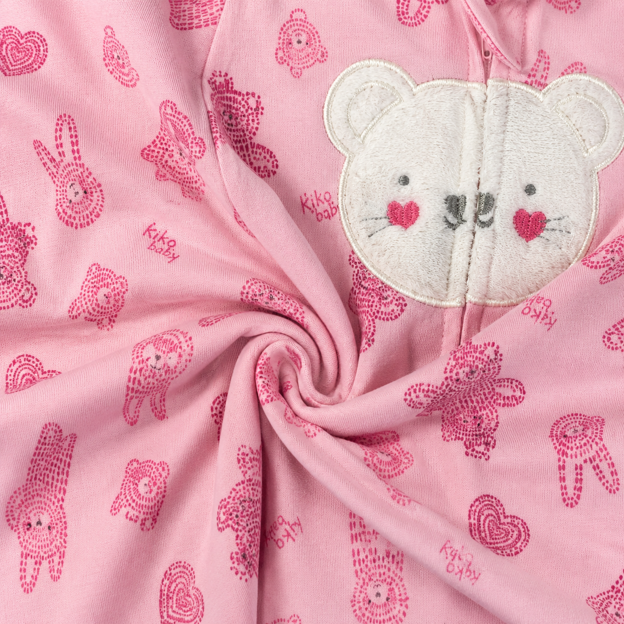 Macacão Feminino Manga Longa Kiko Baby Ursinha com Zíper