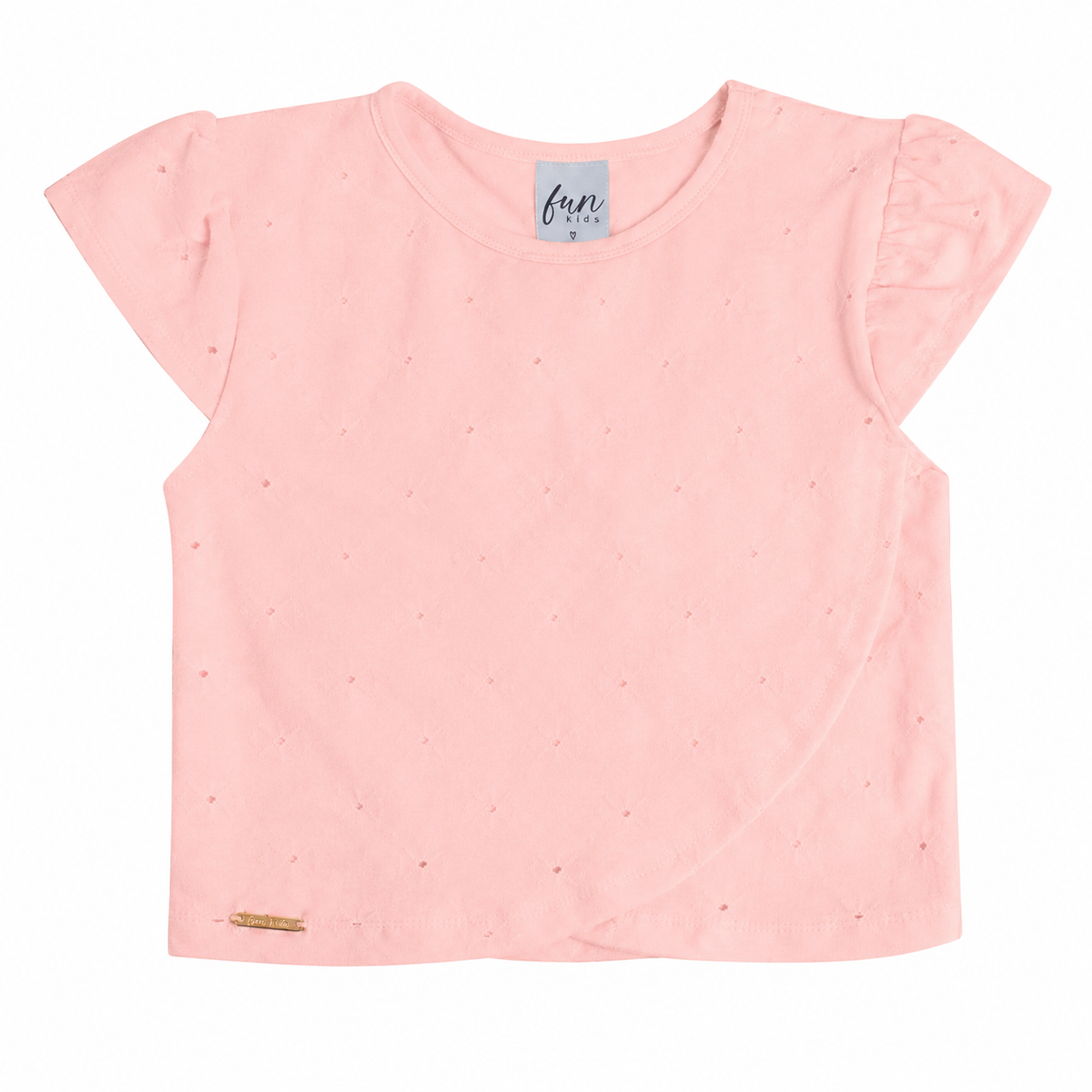 Conjunto Infantil Feminino Have Fun Blusa e Short em Malha Laise