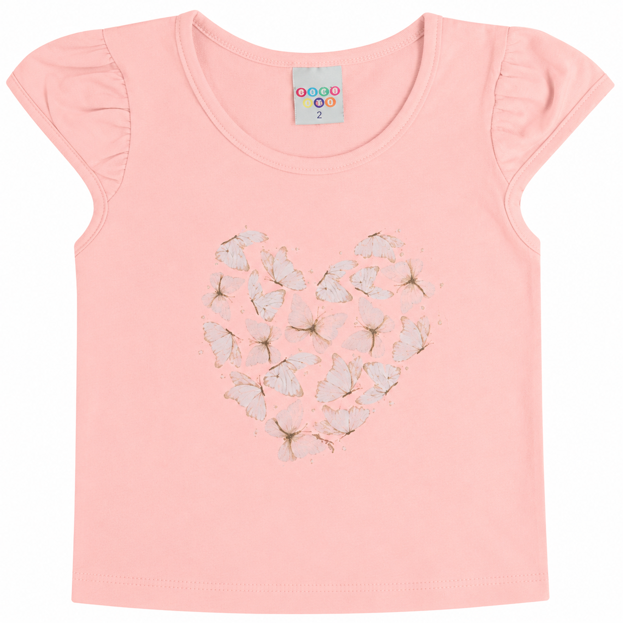 Conjunto Infantil Feminino Have Fun Butterfly Cotton e Short Crepado