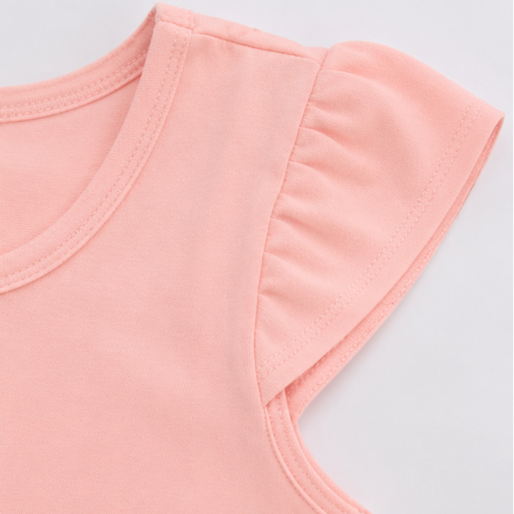 Conjunto Infantil Feminino Have Fun Butterfly Cotton e Short Crepado