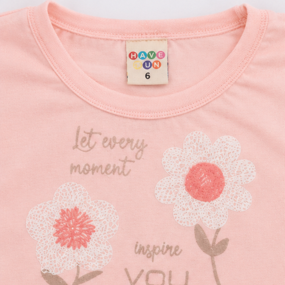 Conjunto Infantil Feminino Have Fun Inspire You Blusa e Saia Short
