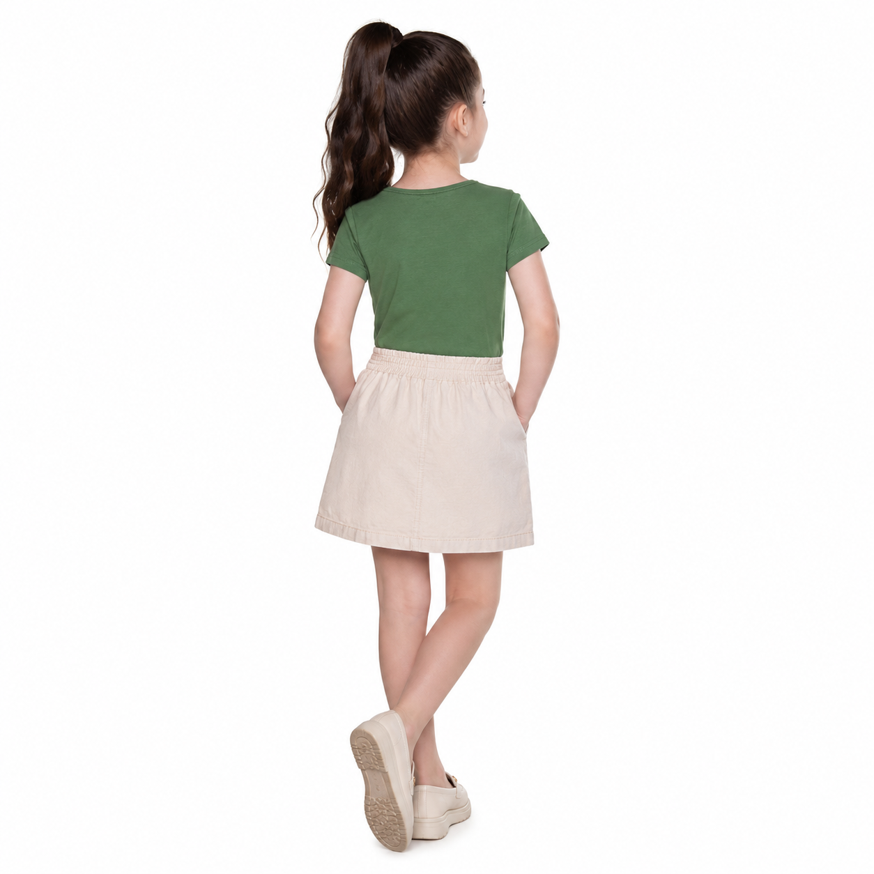 Conjunto Infantil Feminino Have Fun Flower Blusa e Saia Short