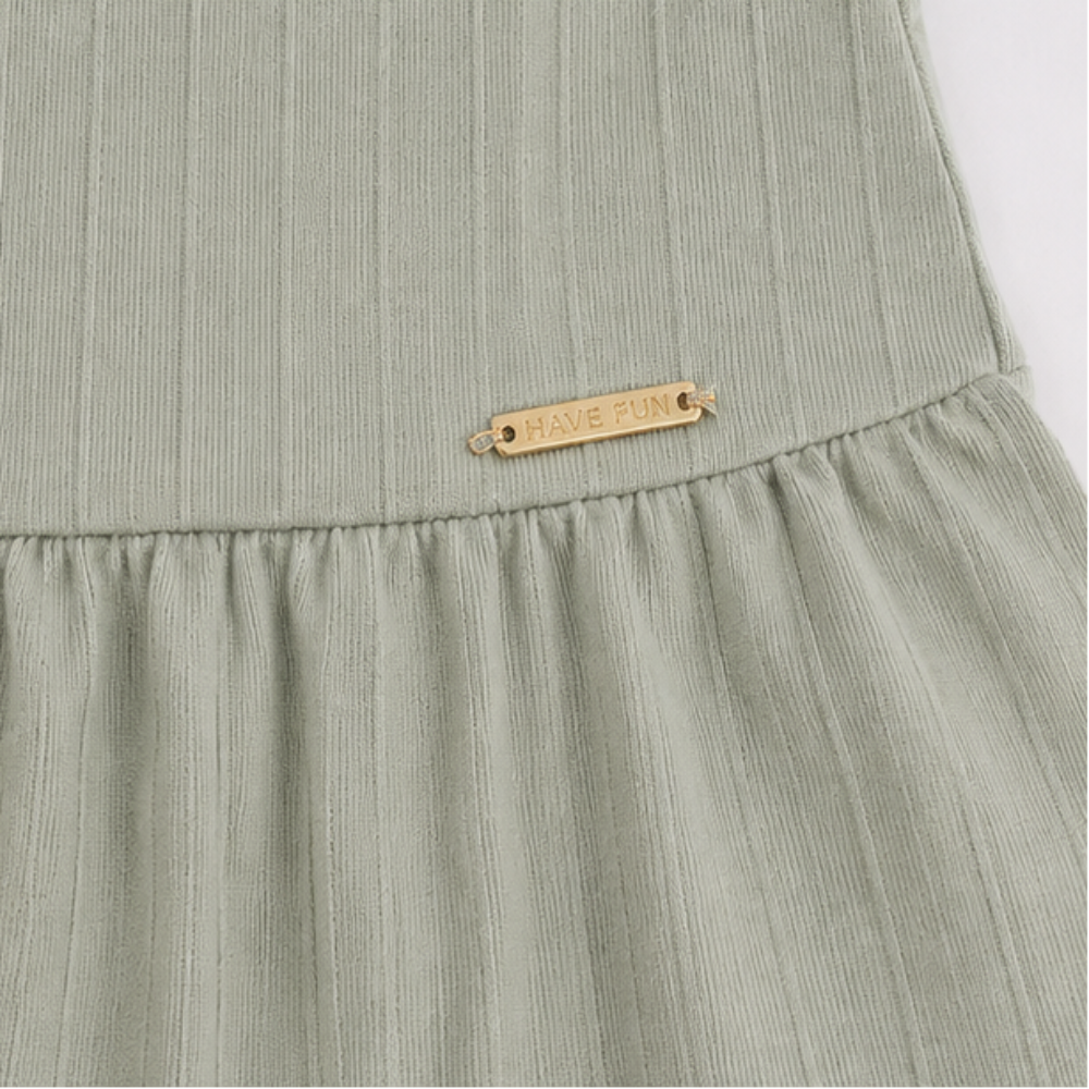 Vestido Infantil Feminino Have Fun Little Flower com Tapa-Fralda
