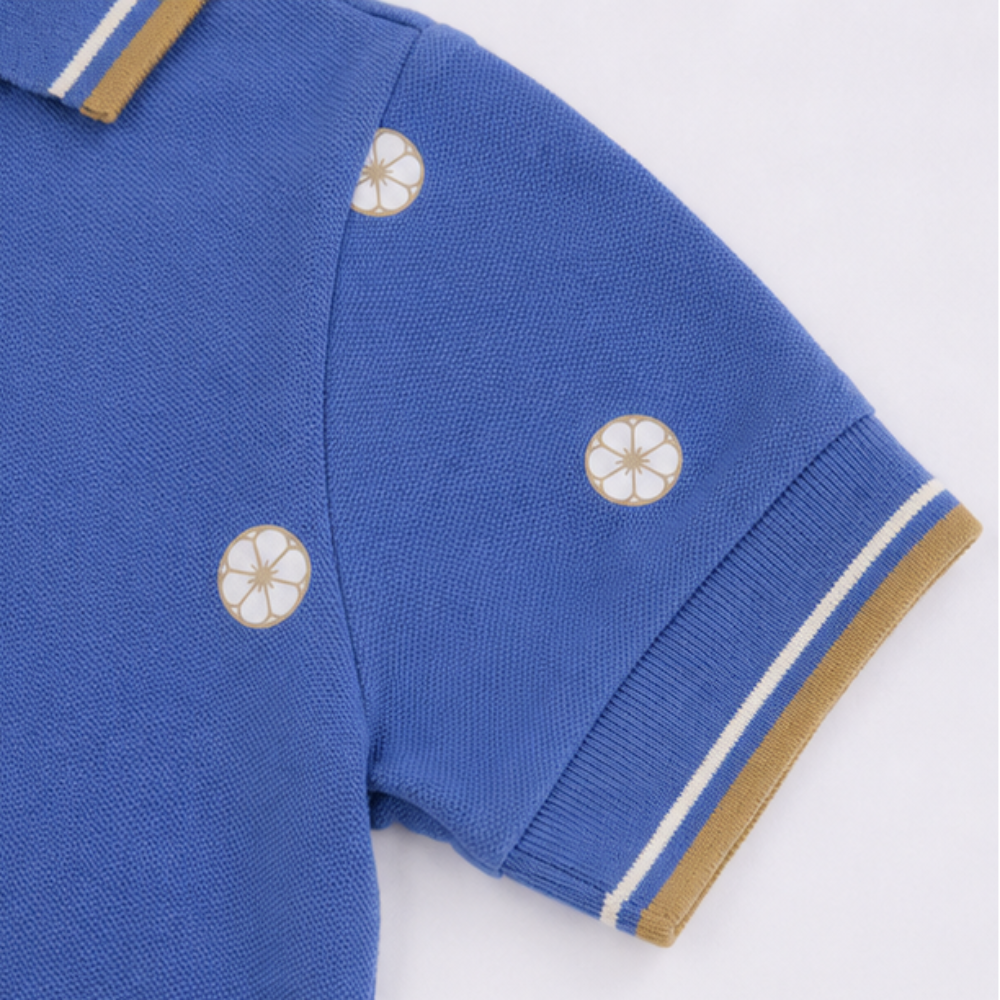 Conjunto Infantil Masculino Have Fun Futebol Camisa Polo e Bermuda Sarja