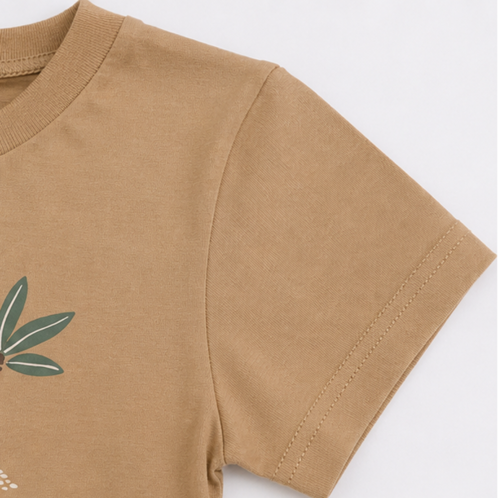 Conjunto Infantil Masculino Have Fun Save Earth Camiseta e Bermuda Moletom Eco