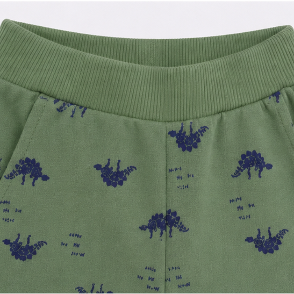 Conjunto Infantil Masculino Have Fun Cool Dino Camiseta e Bermuda Moletom Estampada