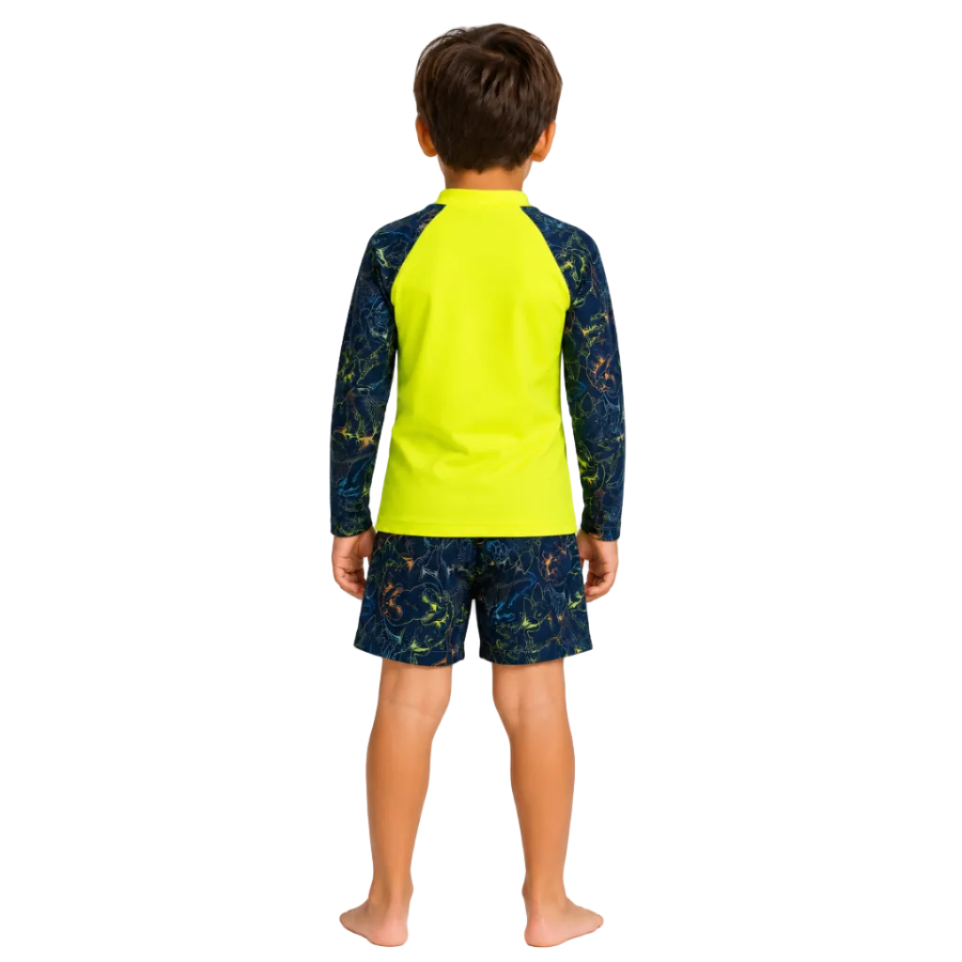 Conjunto Masculino Kamylus Tchibum Dinossauro UV50+ Dry Fit