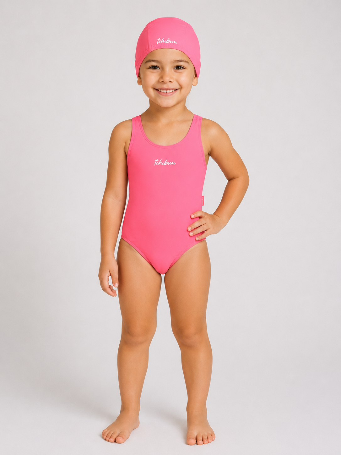 Conjunto Feminino Kamylus Tchibum Maiô e Touca Básico UV50+ Dry Fit