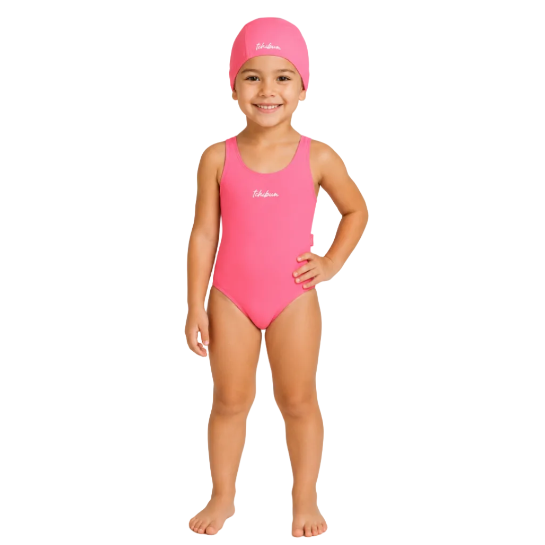 Conjunto Feminino Kamylus Tchibum Maiô e Touca Básico UV50+ Dry Fit