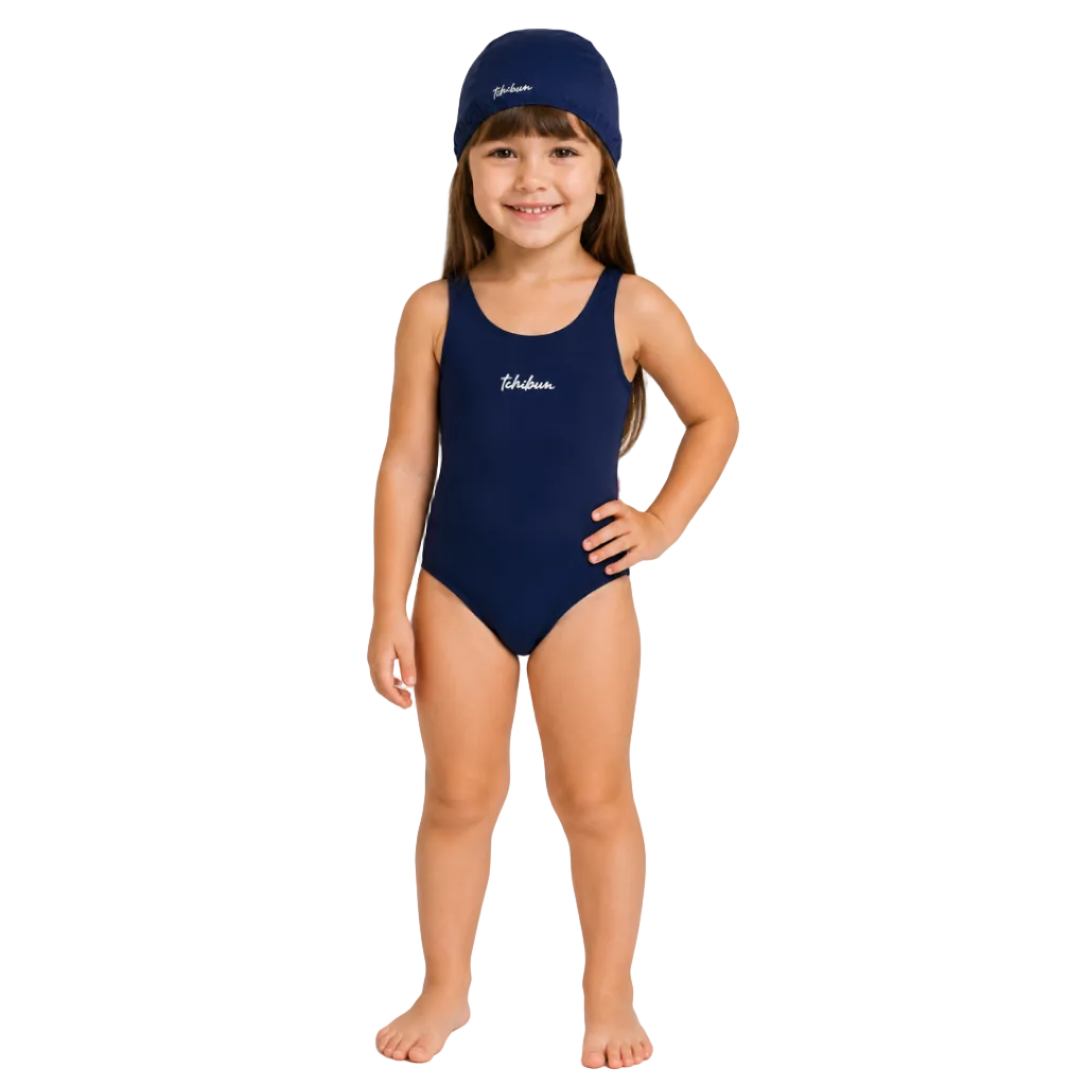 Conjunto Feminino Kamylus Tchibum Maiô e Touca Básico UV50+ Dry Fit