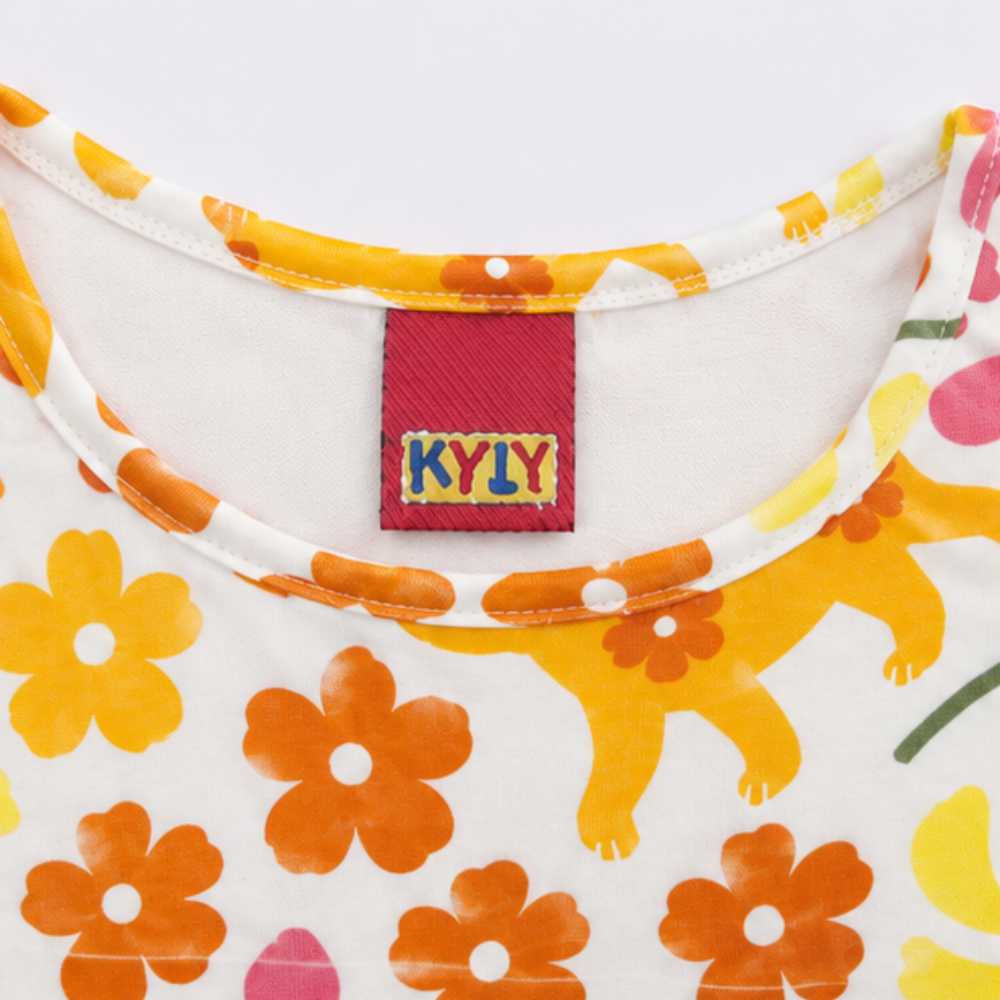 Conjunto Infantil Feminino Kyly Oncinha Florida Blusa e Short