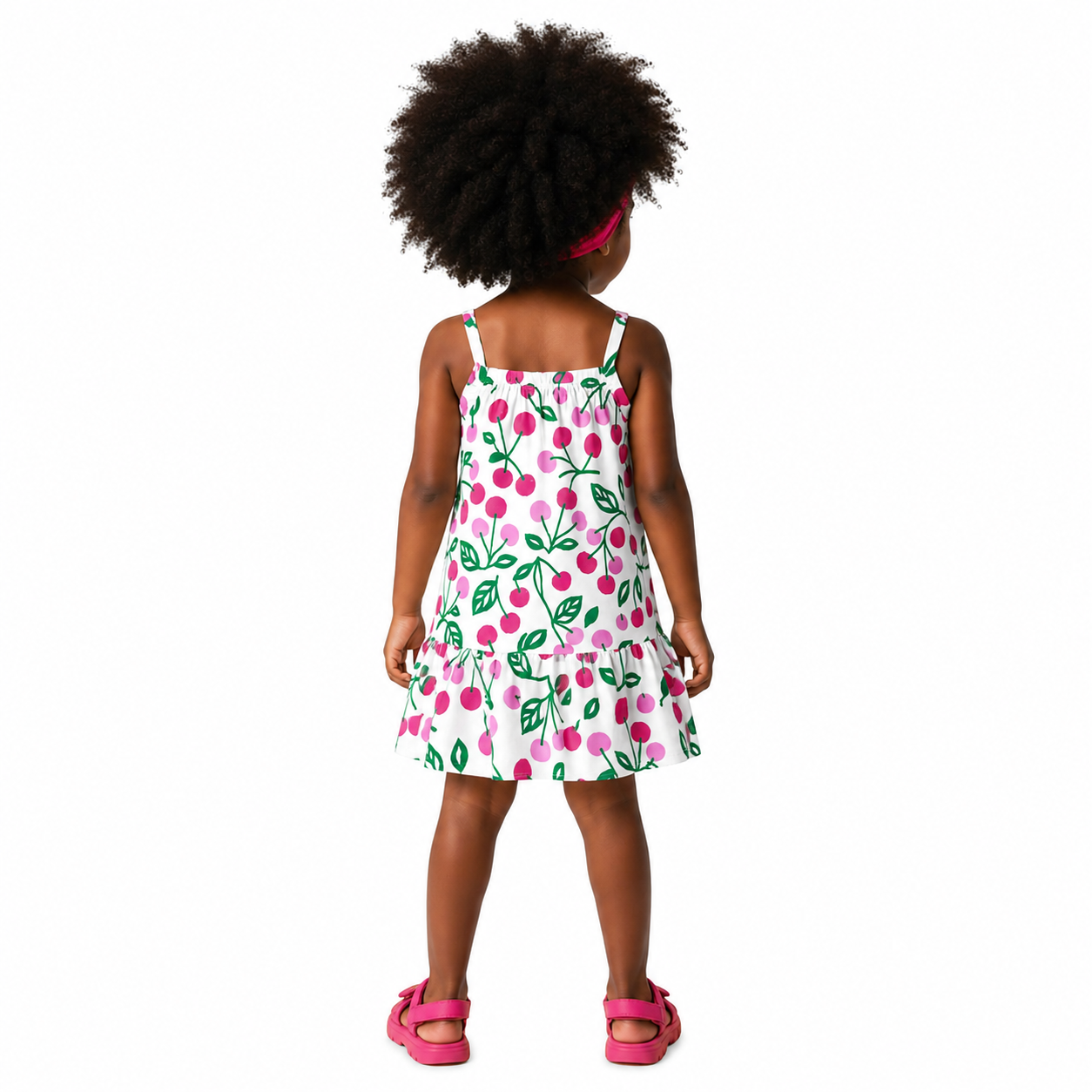 Vestido Infantil Feminino Kyly Cerejas Alcinha Verão
