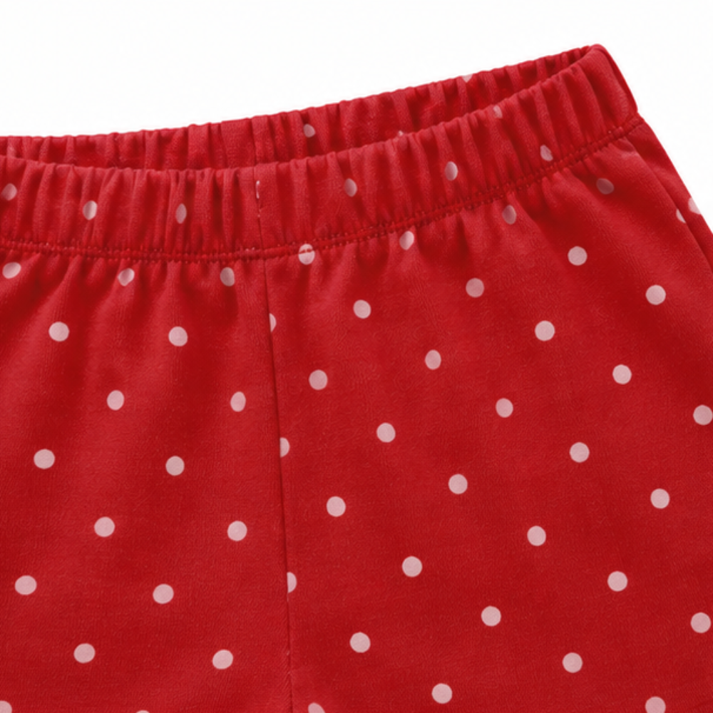 Conjunto Feminino Infantil Kyly Maçãs e Cogumelos