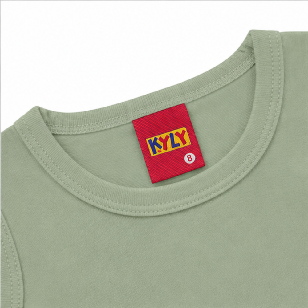 Conjunto Infantil Masculino Kyly Jacaré Big Waves Regata e Bermuda