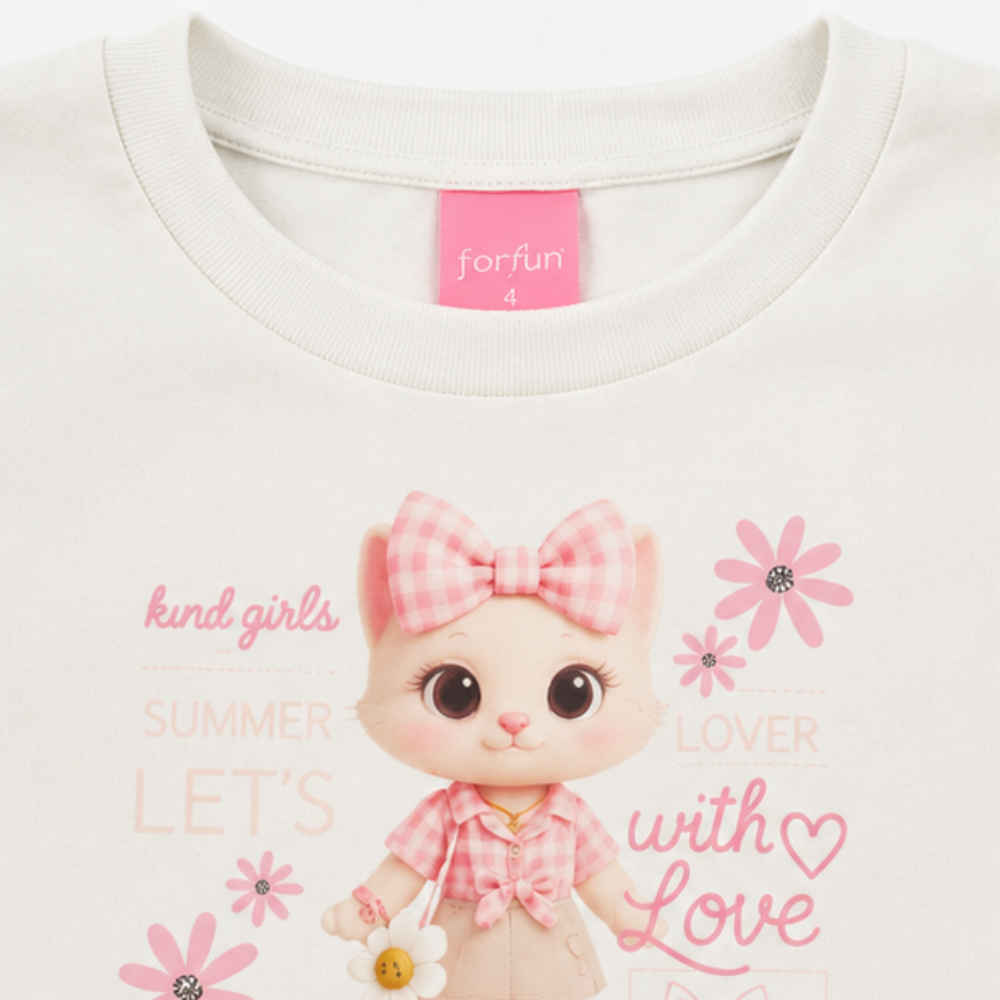 Conjunto Infantil Feminino Lina e Lou Kamylus Summer Let's Bichinhos