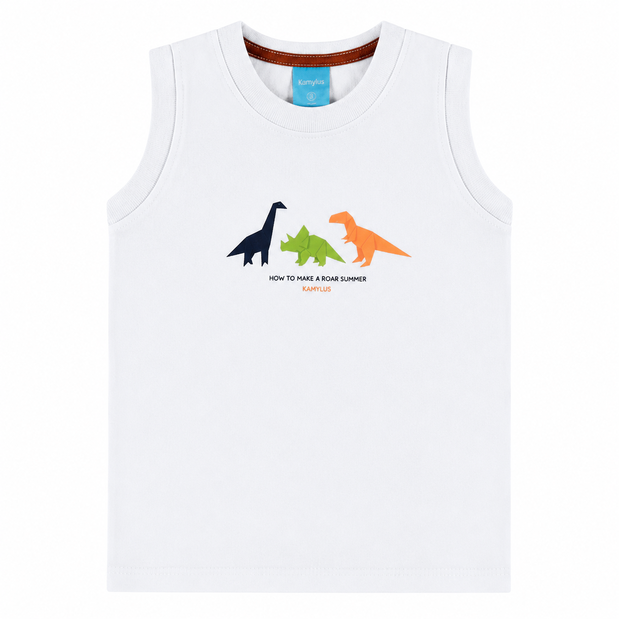 Conjunto Infantil Masculino Kamylus Dino Roar Summer Origami