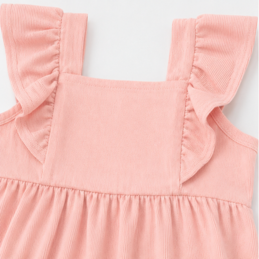 Vestido Infantil Feminino Kamylus Lina e Lou Malha Piqué Trabalhada