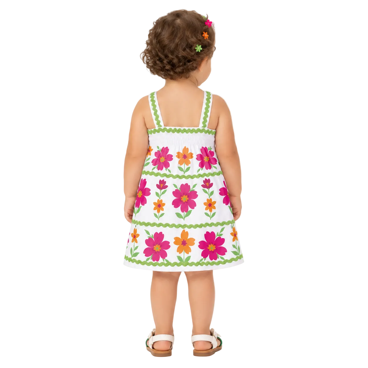 Vestido Infantil Feminino Kyly Floral com Sianinha