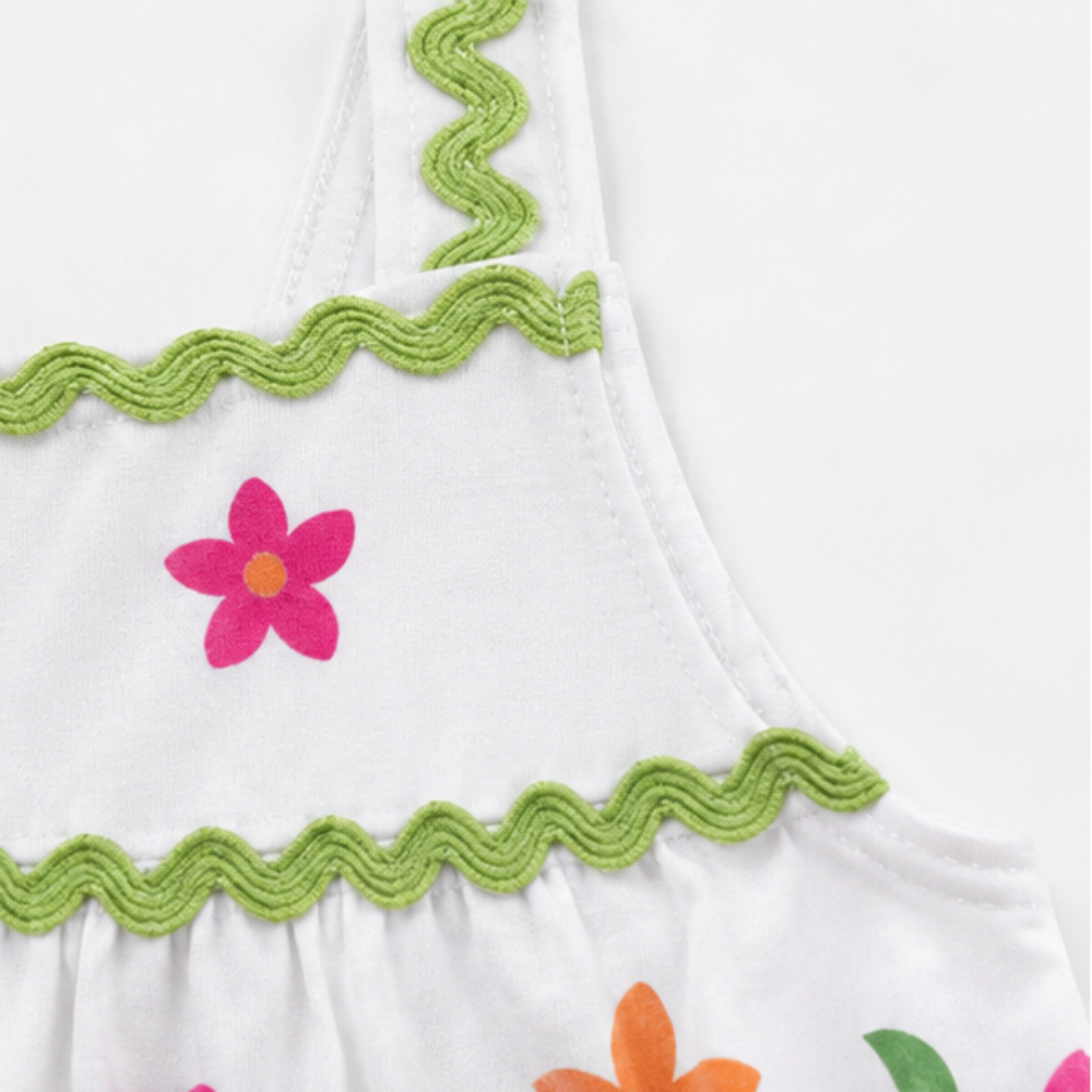 Vestido Infantil Feminino Kyly Floral com Sianinha