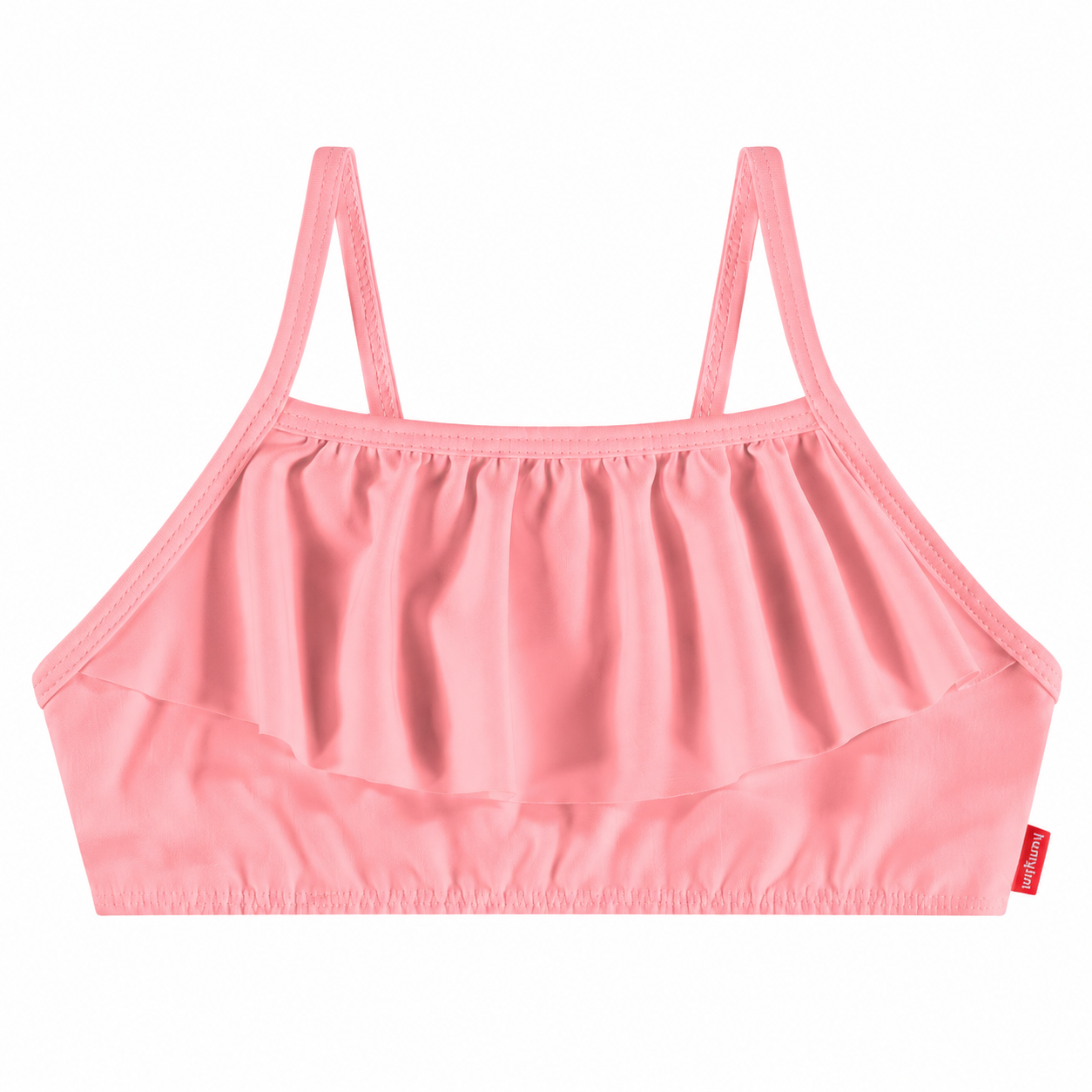 Conjunto Biquíni Infantil Feminino Kamylus Tchibum Babado Liso Proteção UV 50+ Dri-Fit