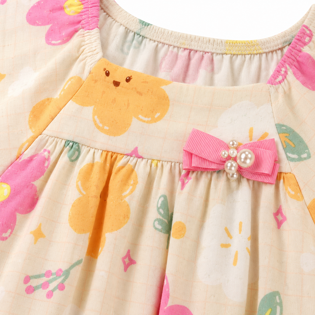 Vestido Infantil Alakazoo Flores Malha Nikko Casual