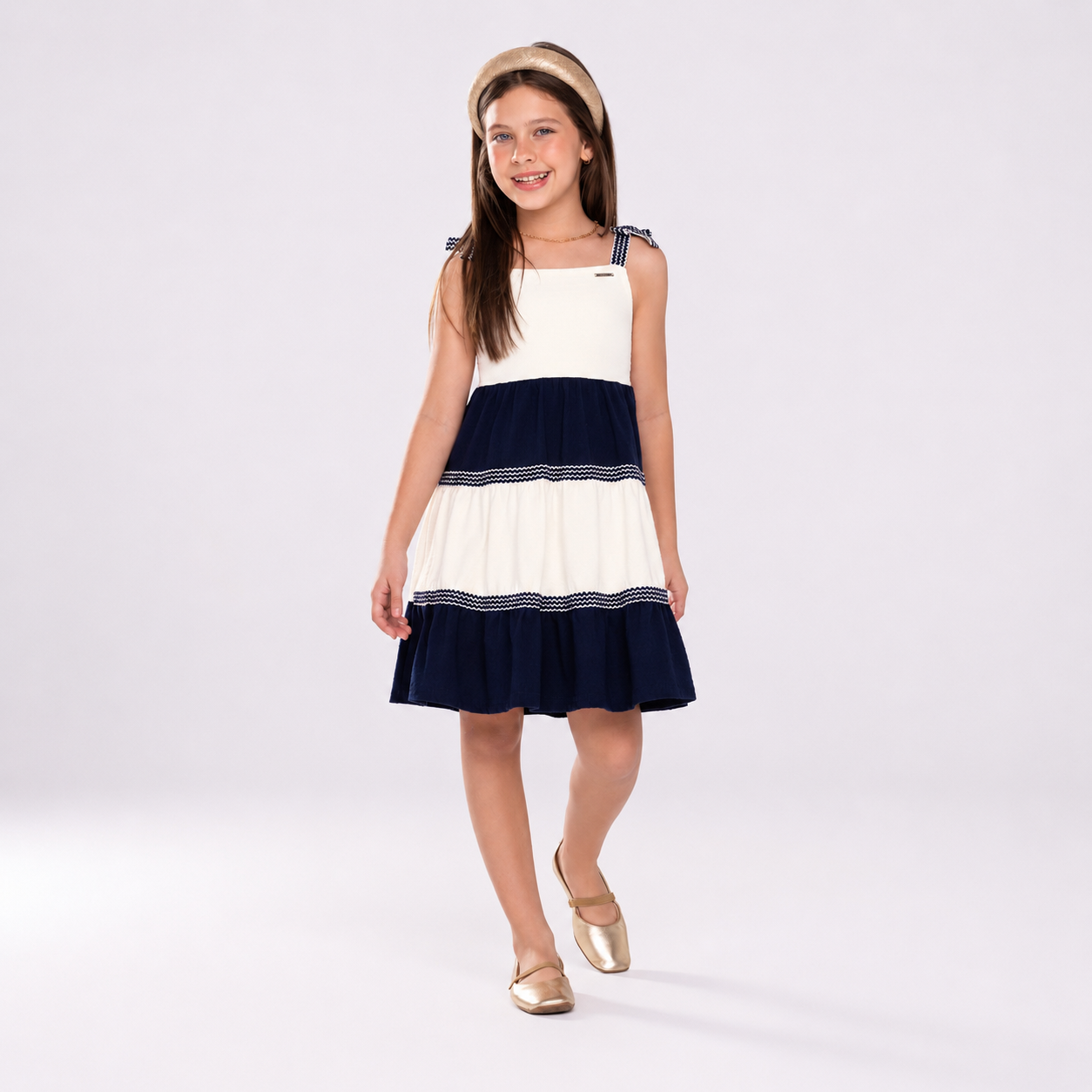 Vestido Infantil Alakazoo Três Marias Malha Nikko Alcinha